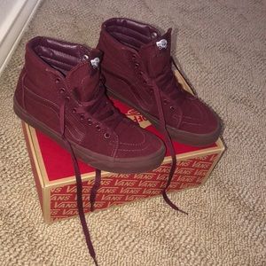 Burgundy Vans High Top